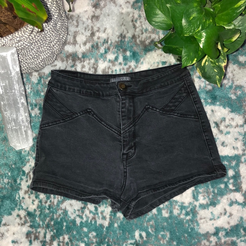 Kylie & Kendall High Rise Black Shorts